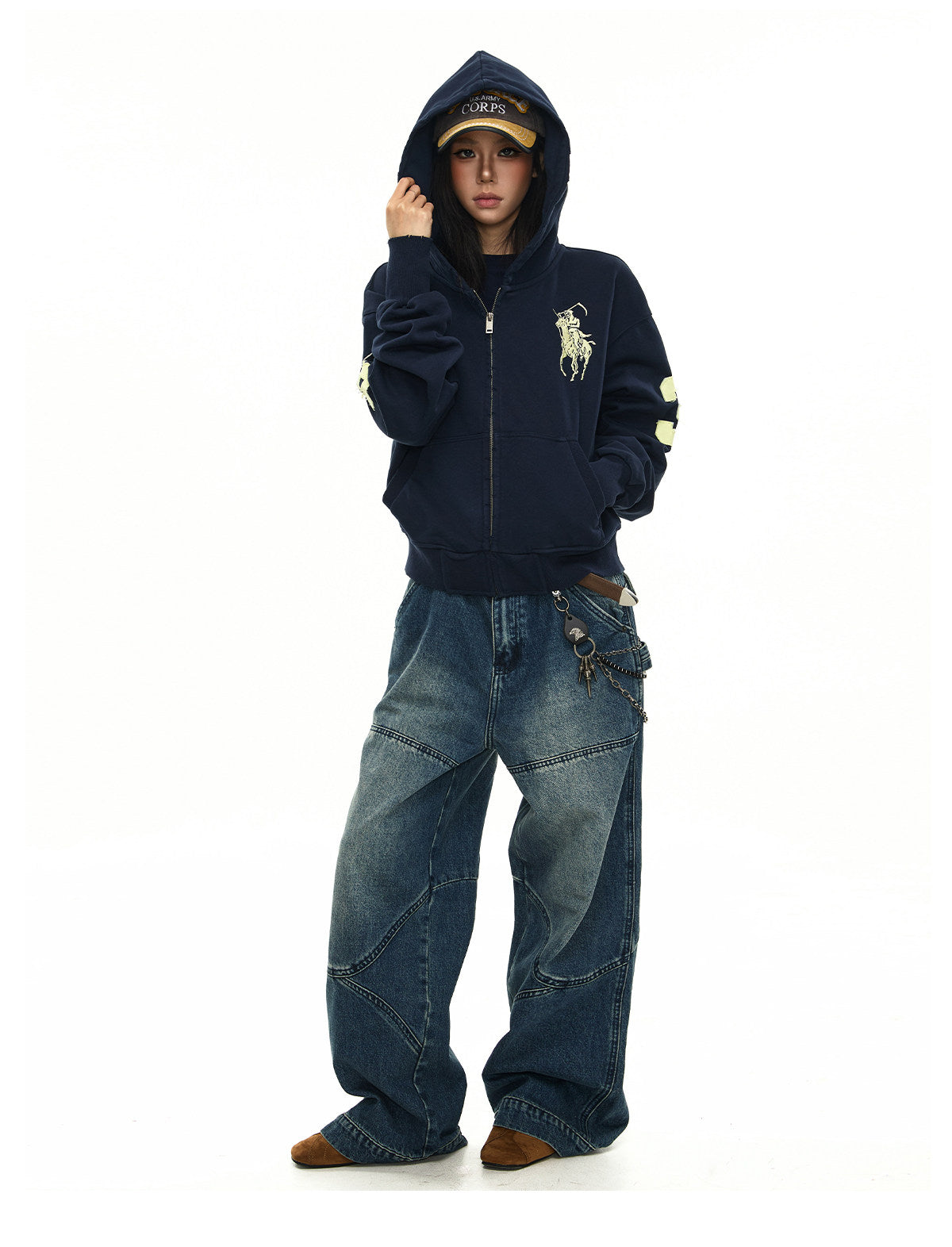 QS674B zip hoodie