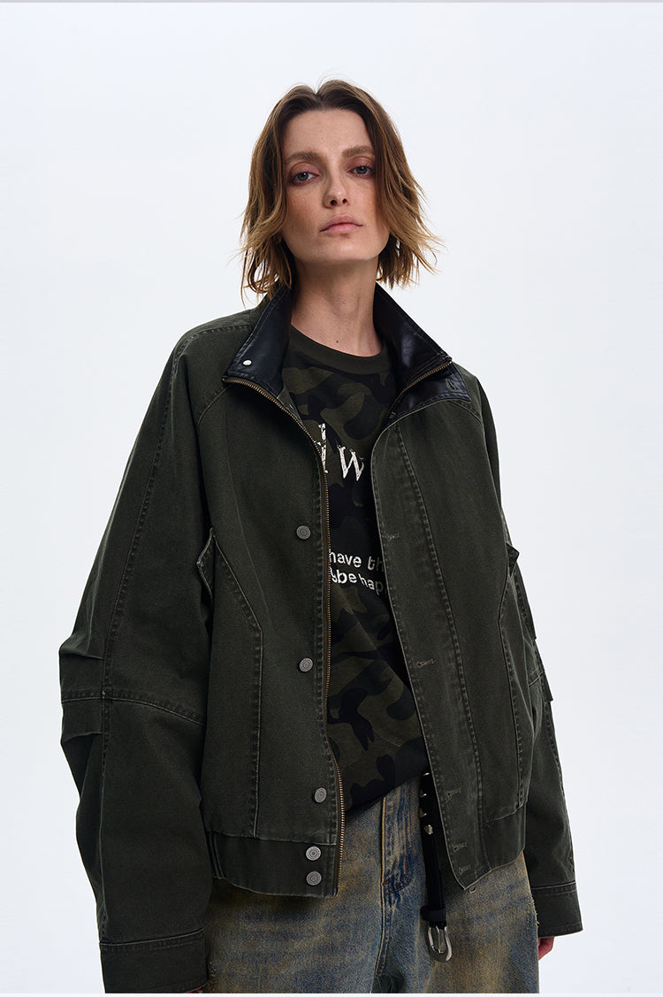 QS374B stand collar jacket