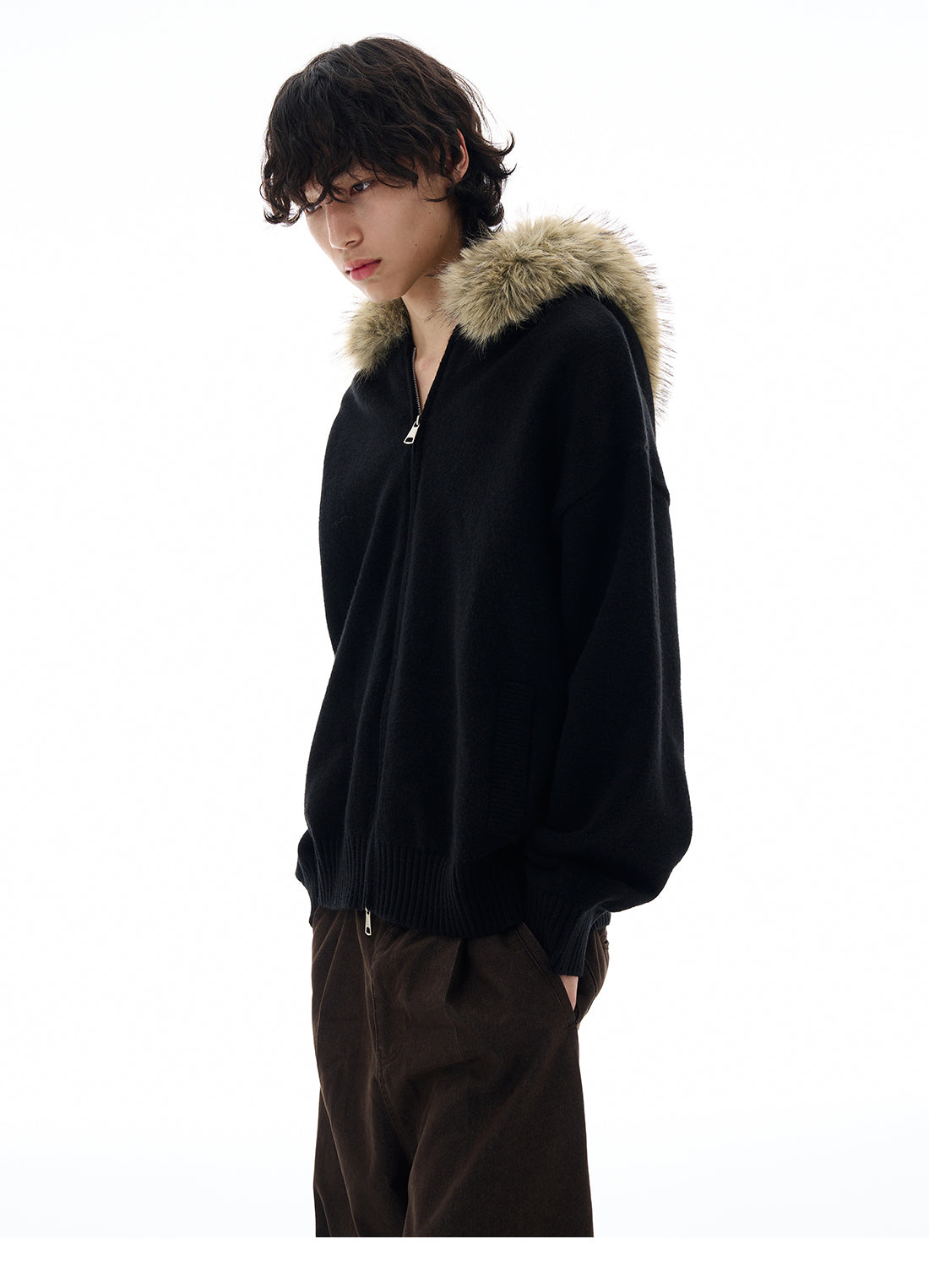 QS617B fur hoodie