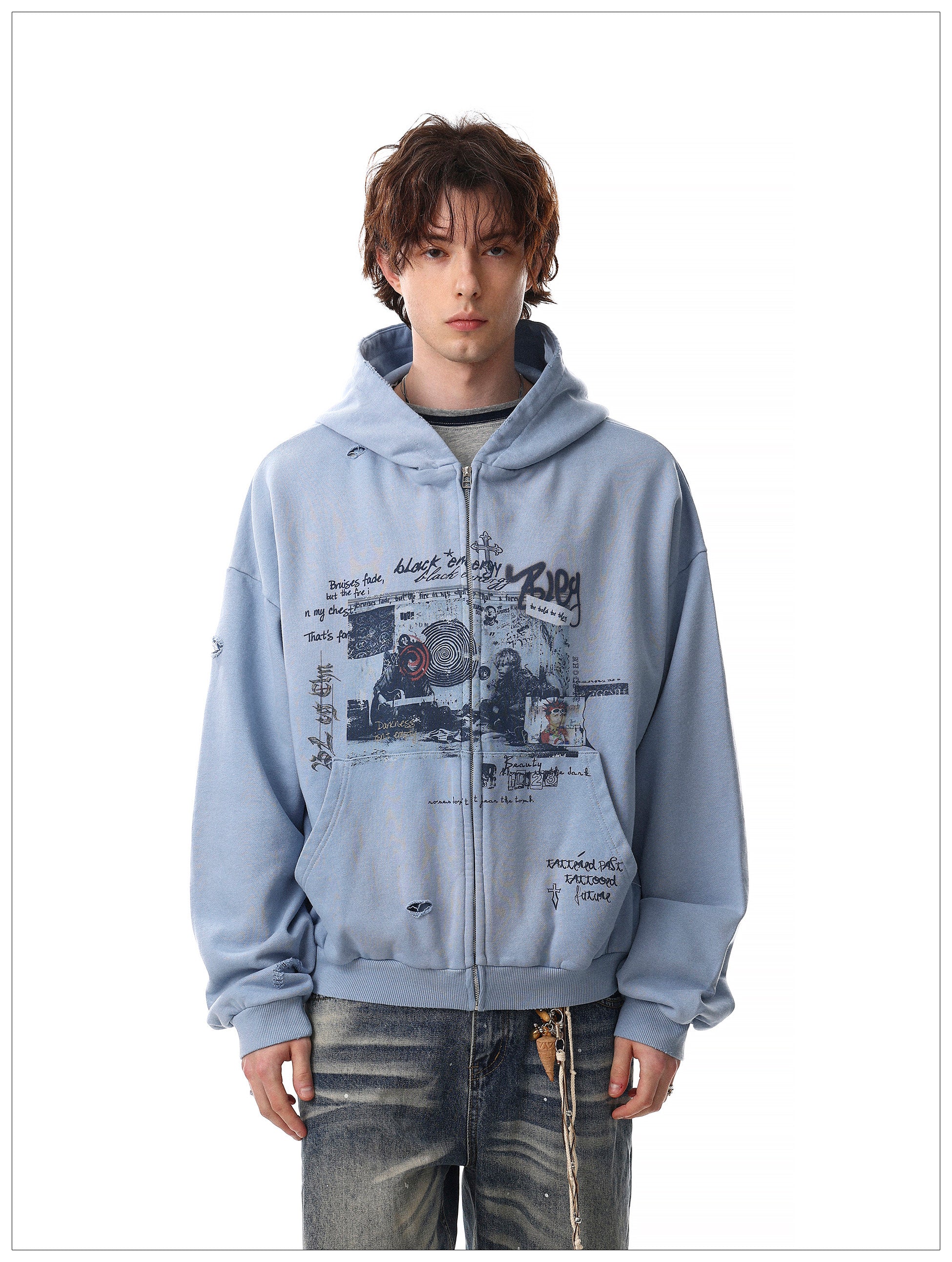 QS686B zip hoodie