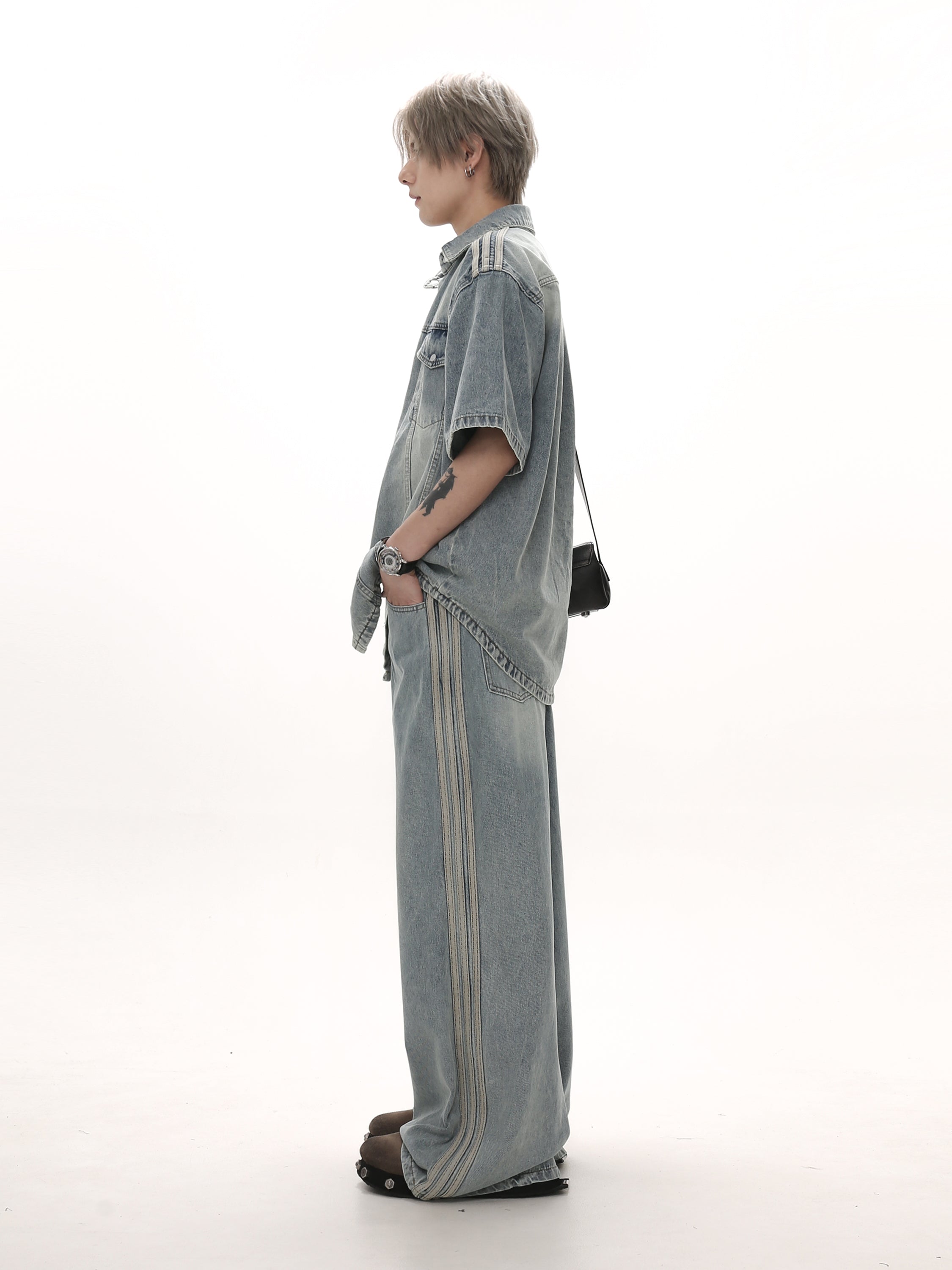 QS457A side line denim