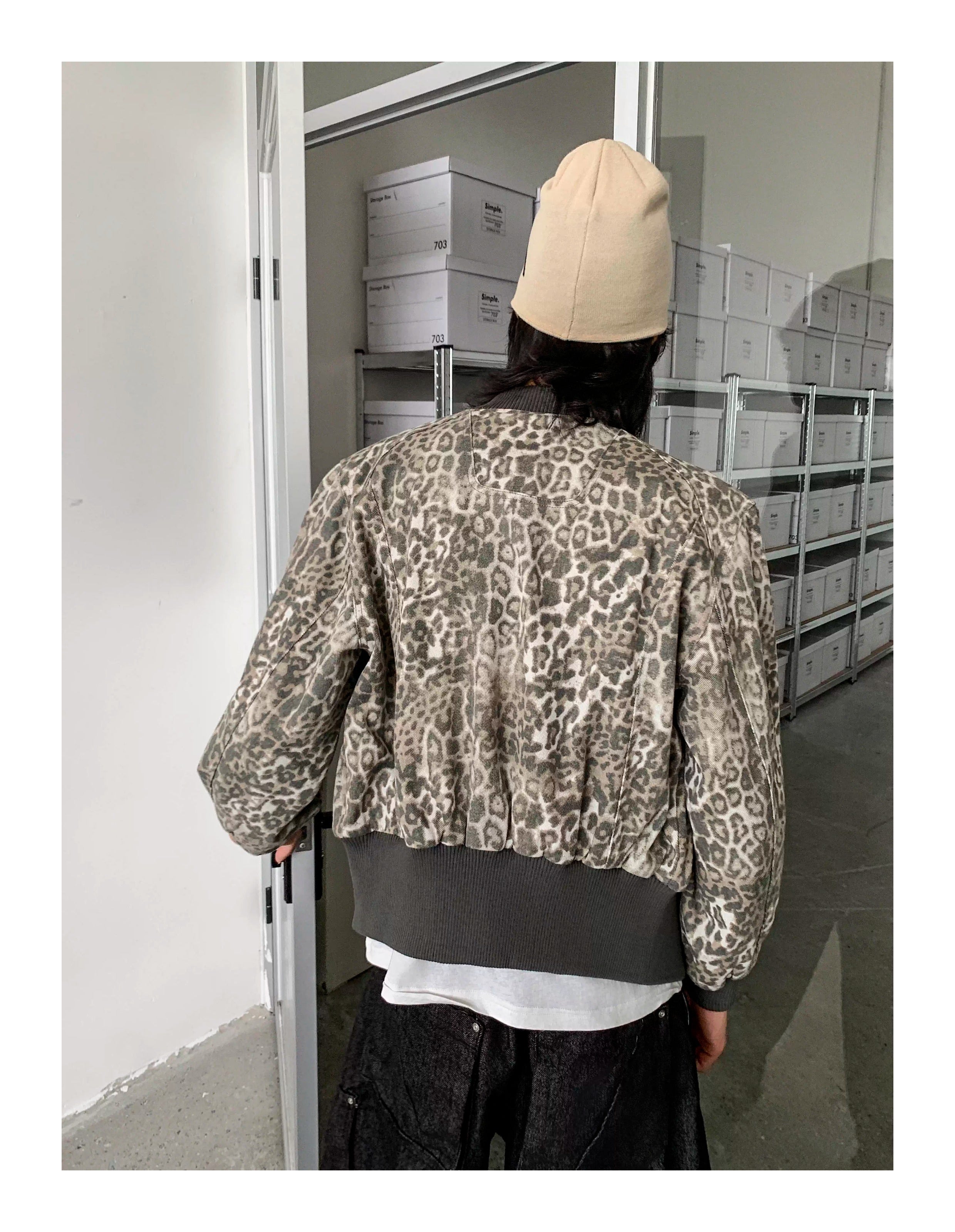 QS615B leopard jacket