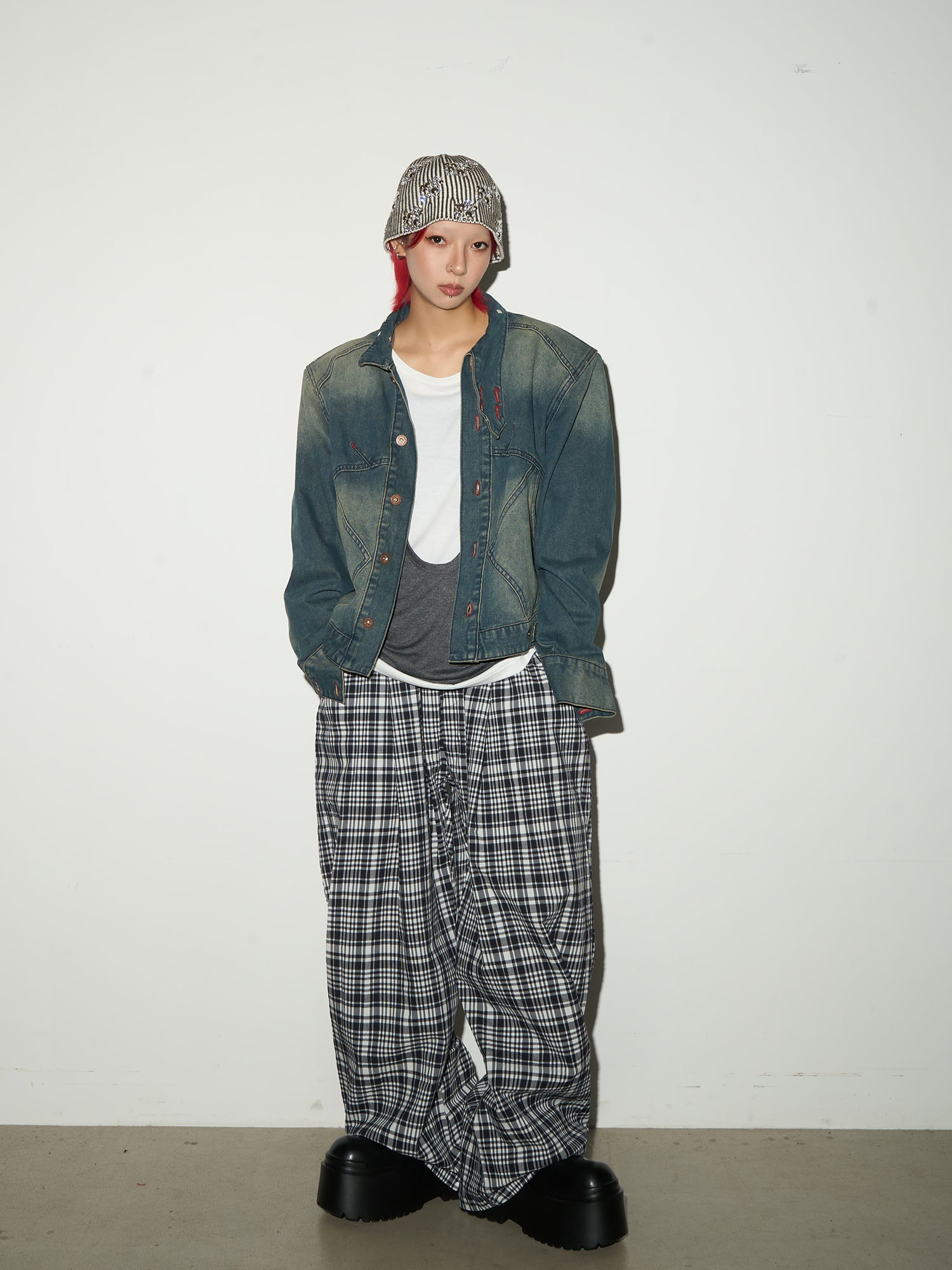 QS626B check pants