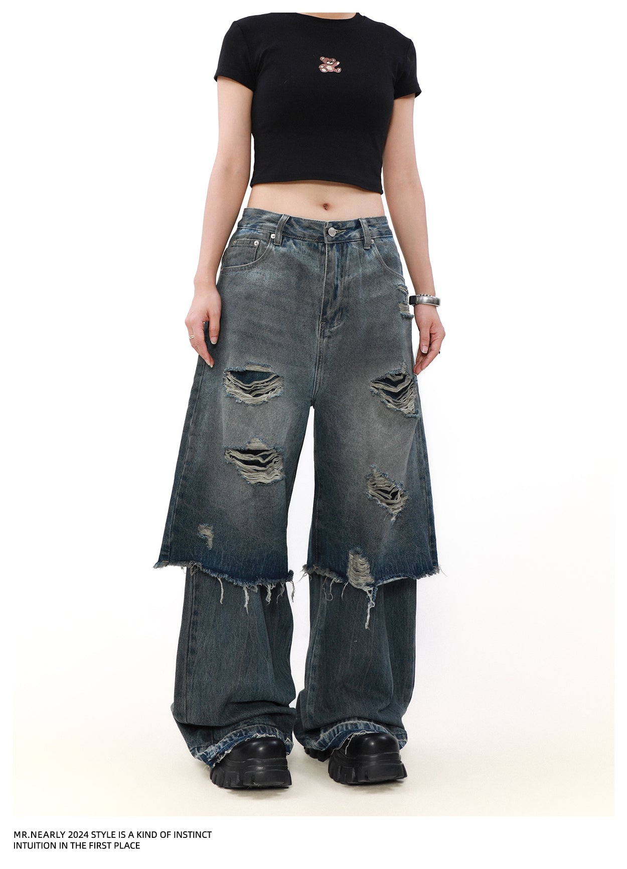 QS917A layered denim