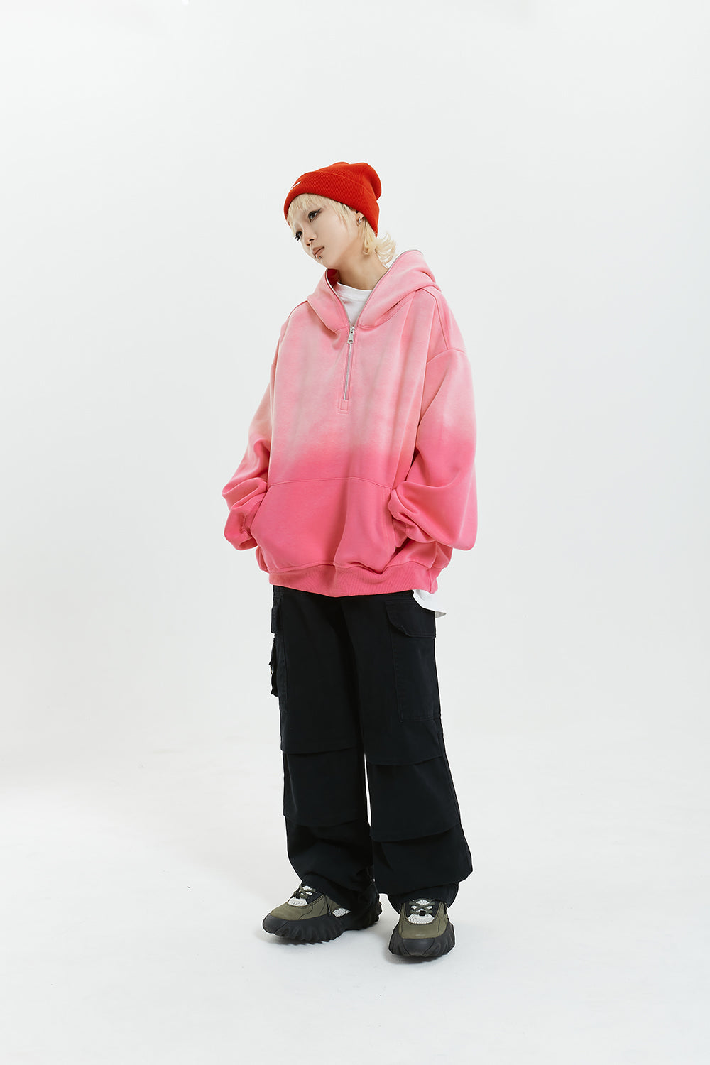 QS123B half zip hoodie