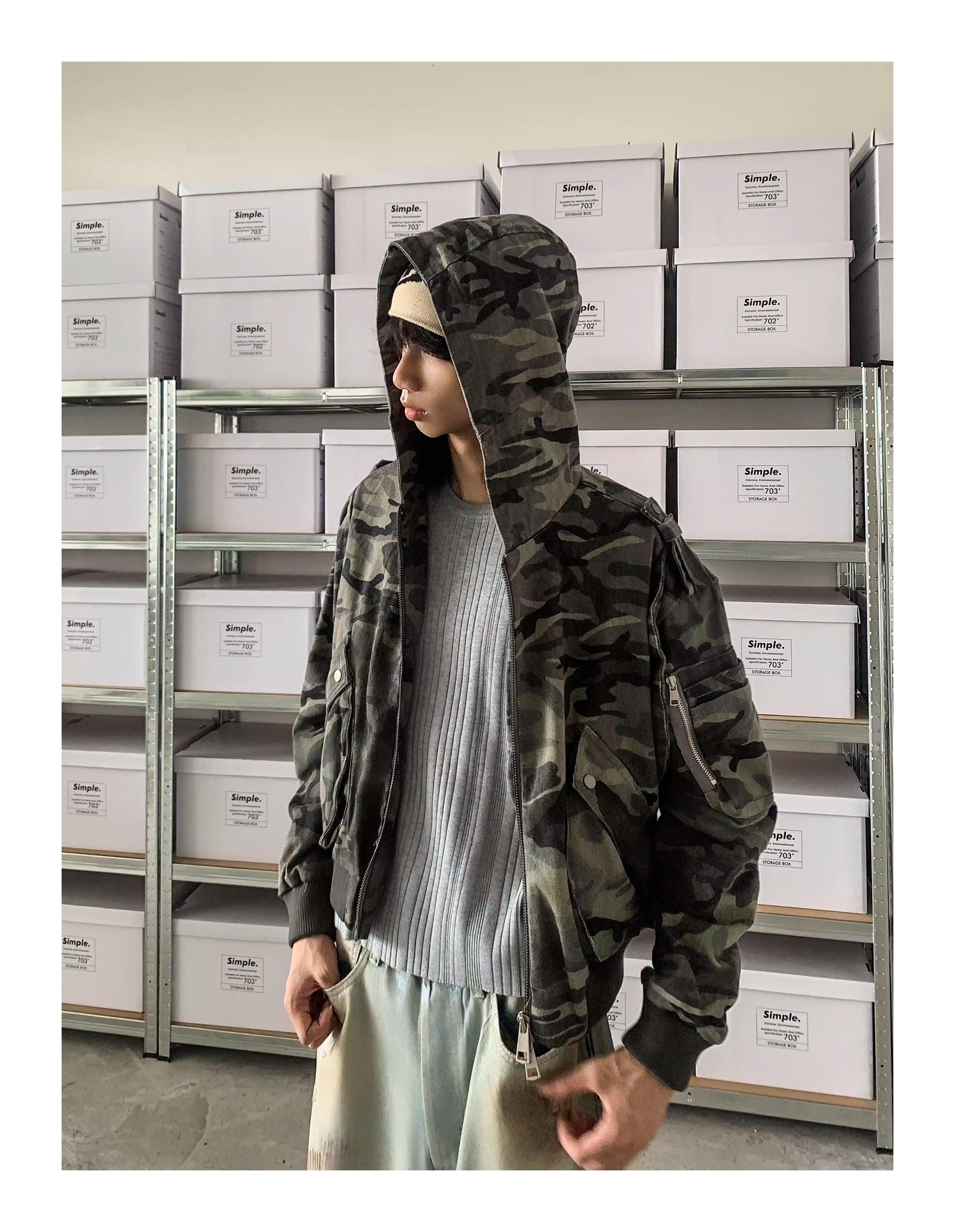 QS614B camouflage hoodie