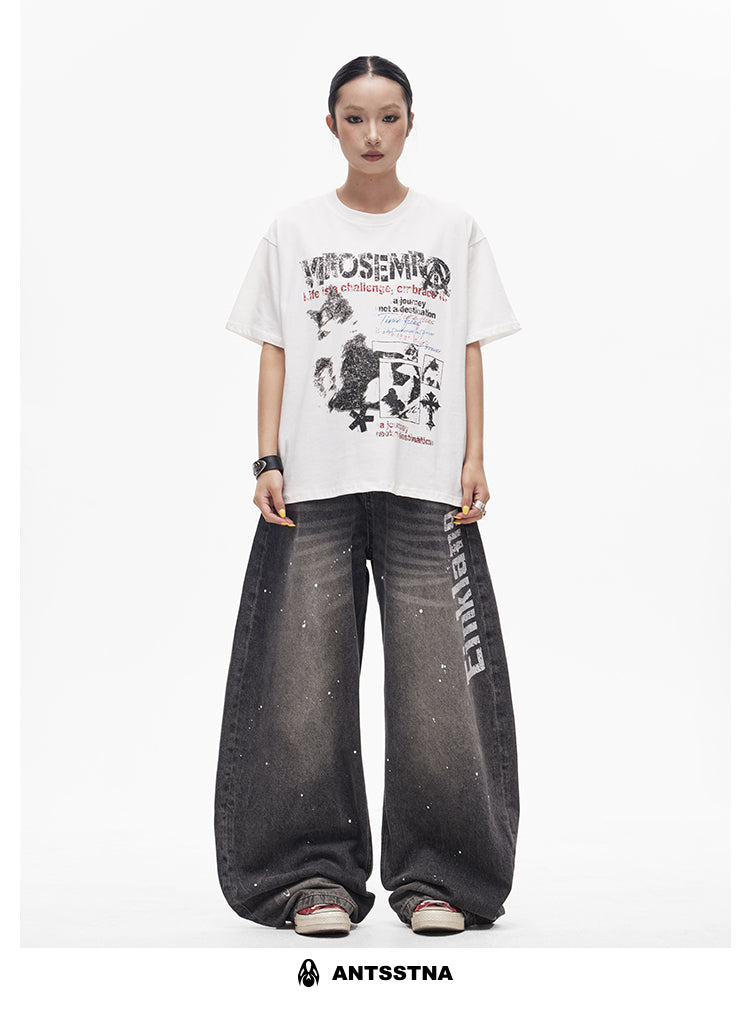 QS415B print denim