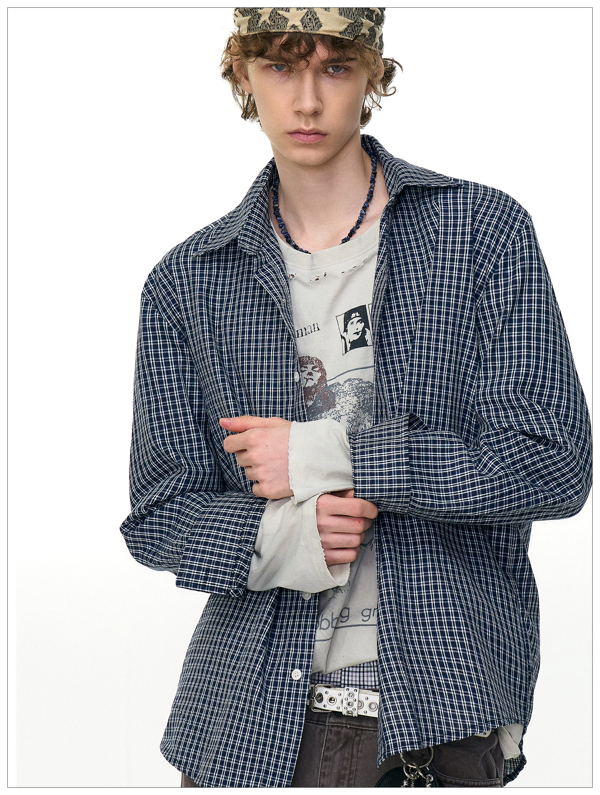 QS594B check shirts