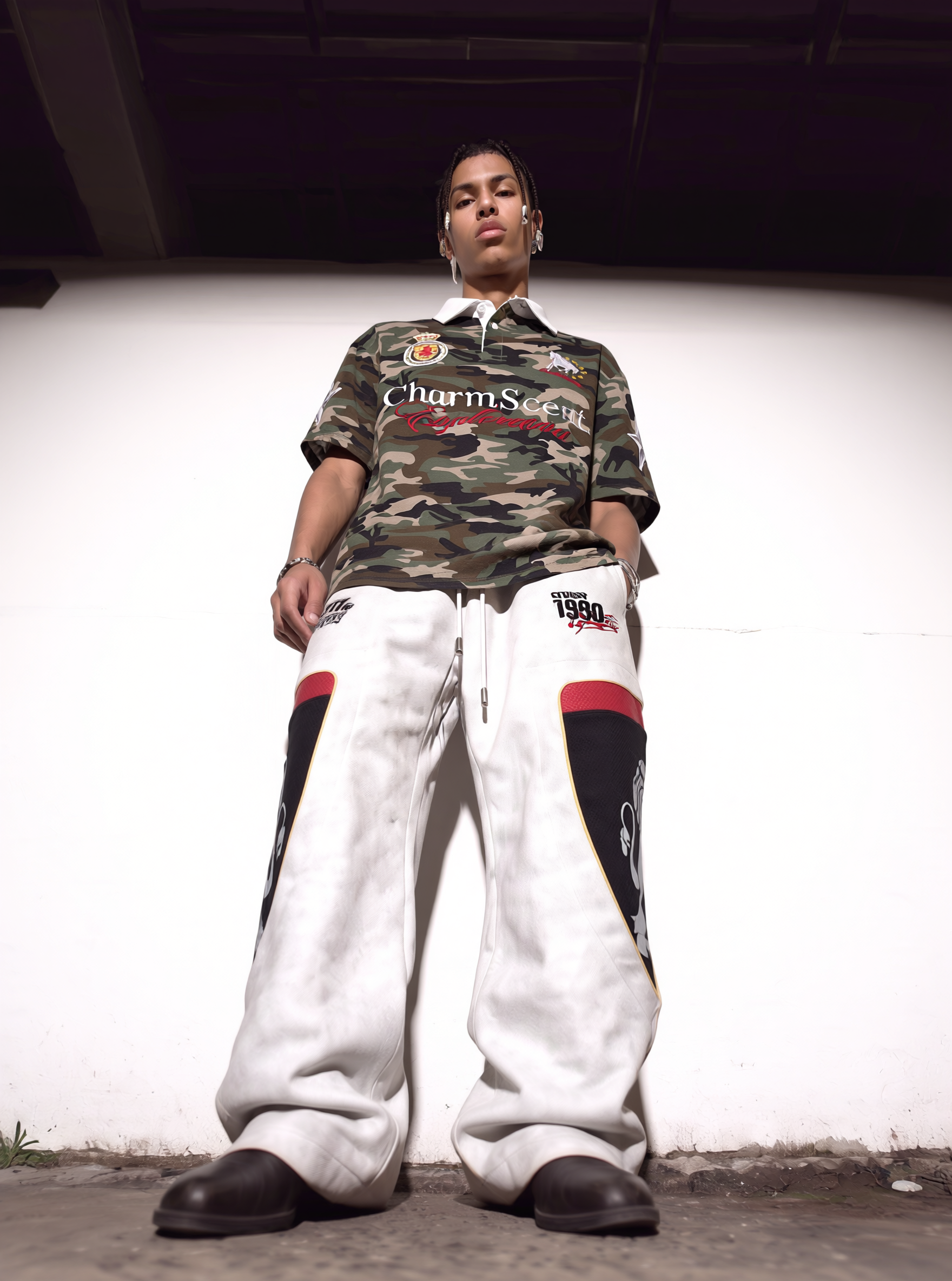 QS864B camo polo top