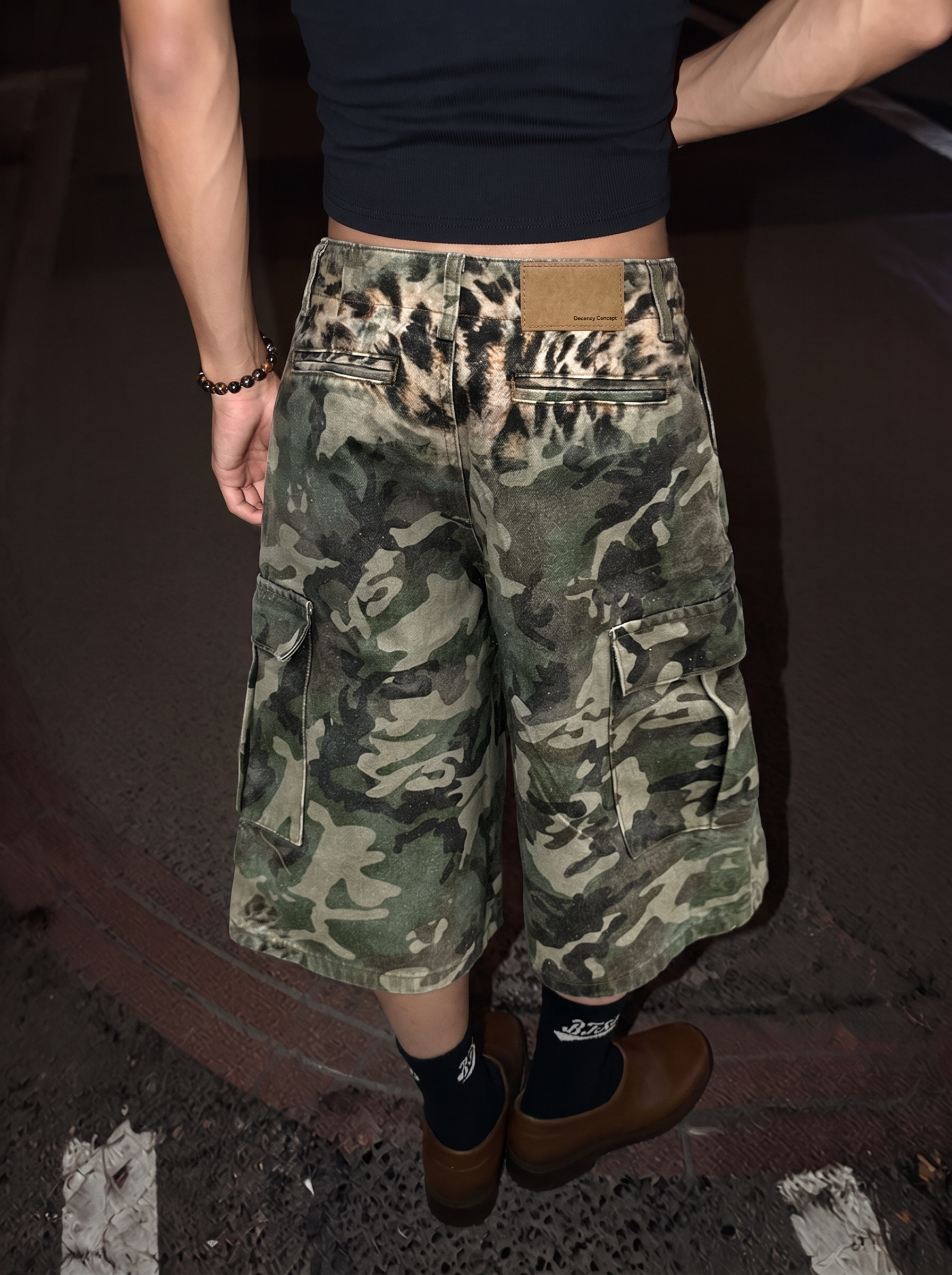 QS868B camo shorts