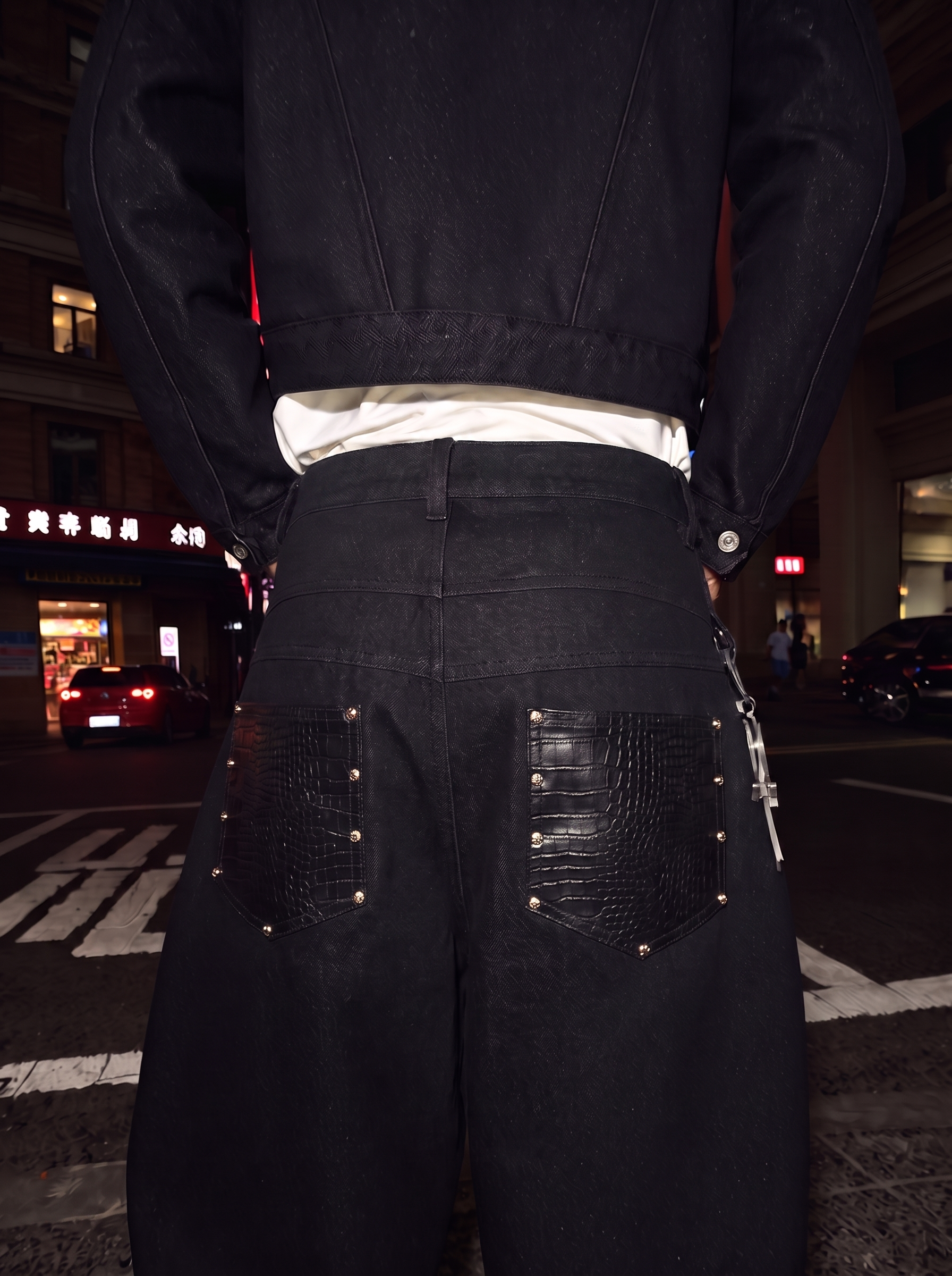 QS873B double waist denim