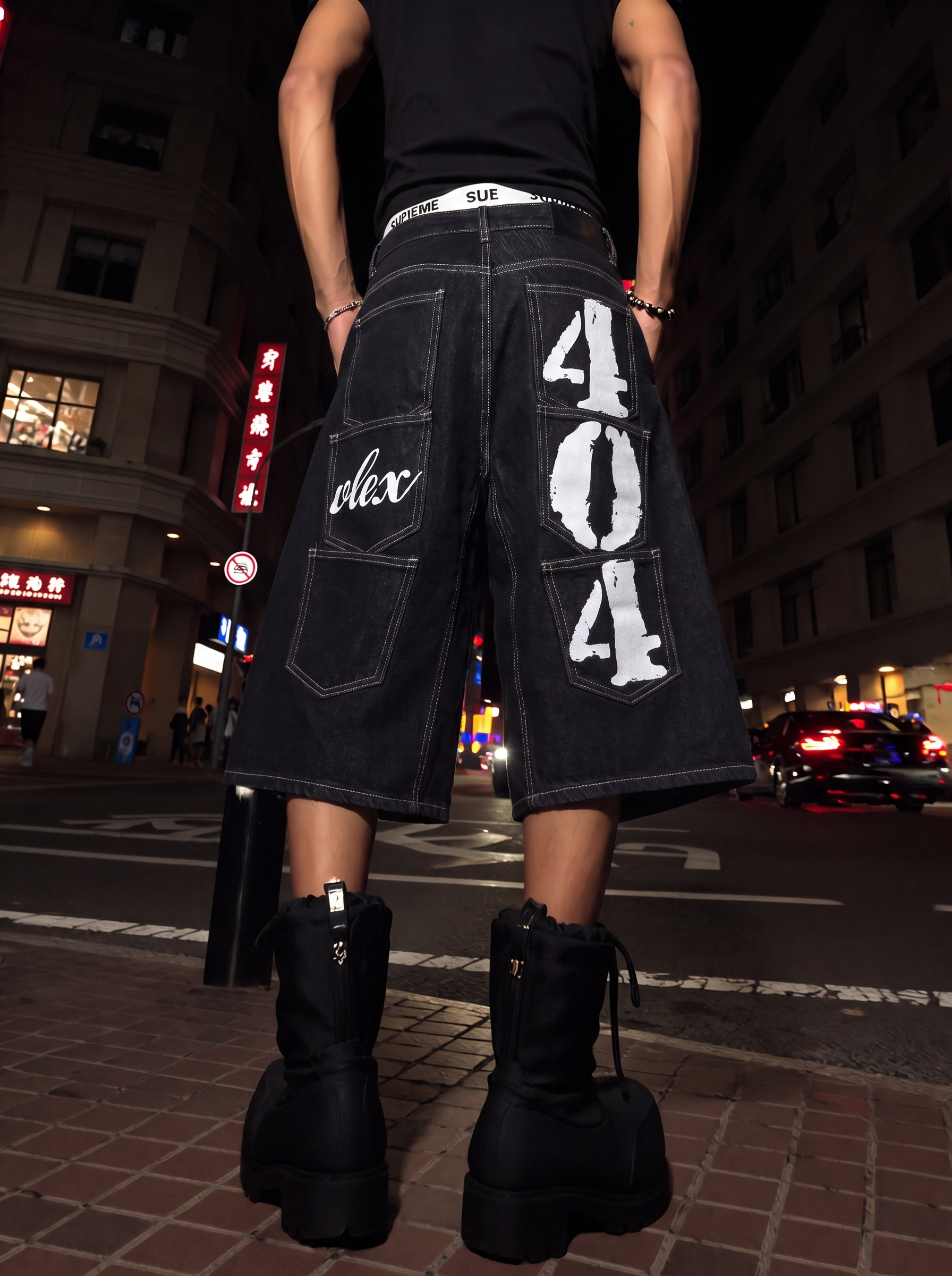 QS875B denim shorts