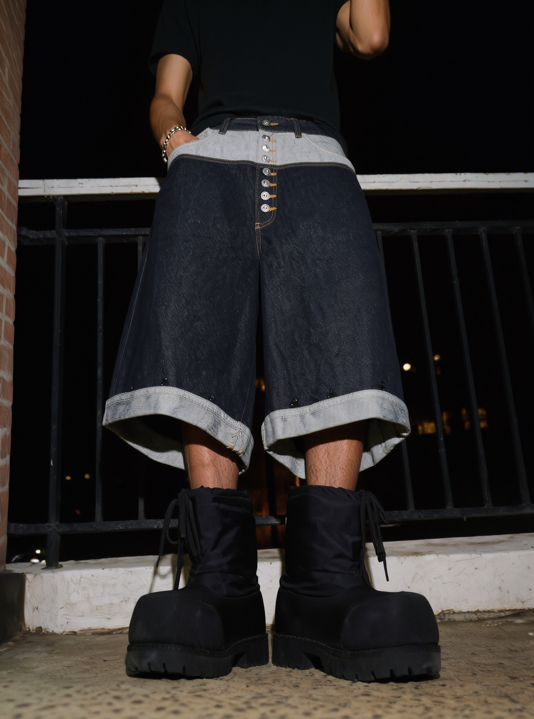 QS874B denim shorts