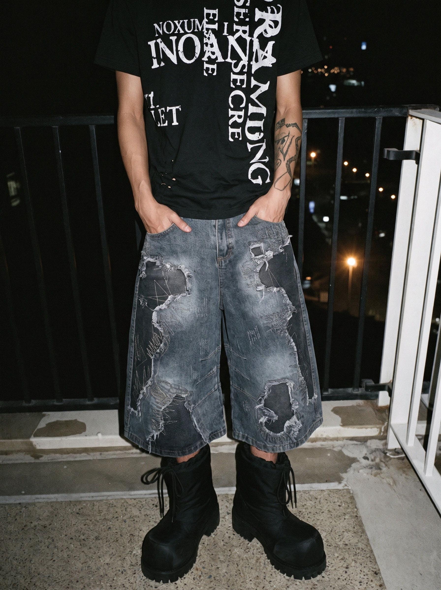 QS876B denim shorts