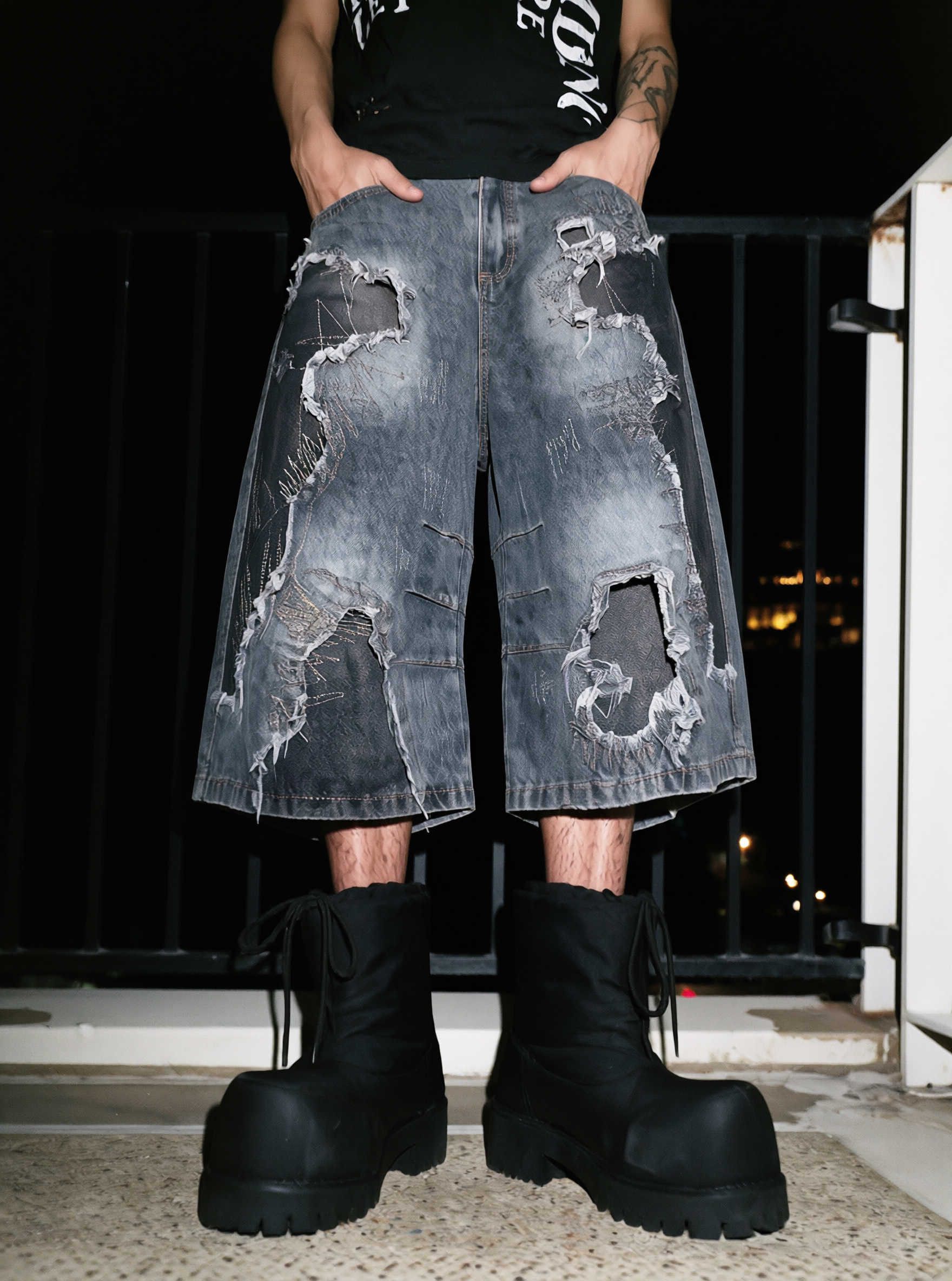 QS876B denim shorts