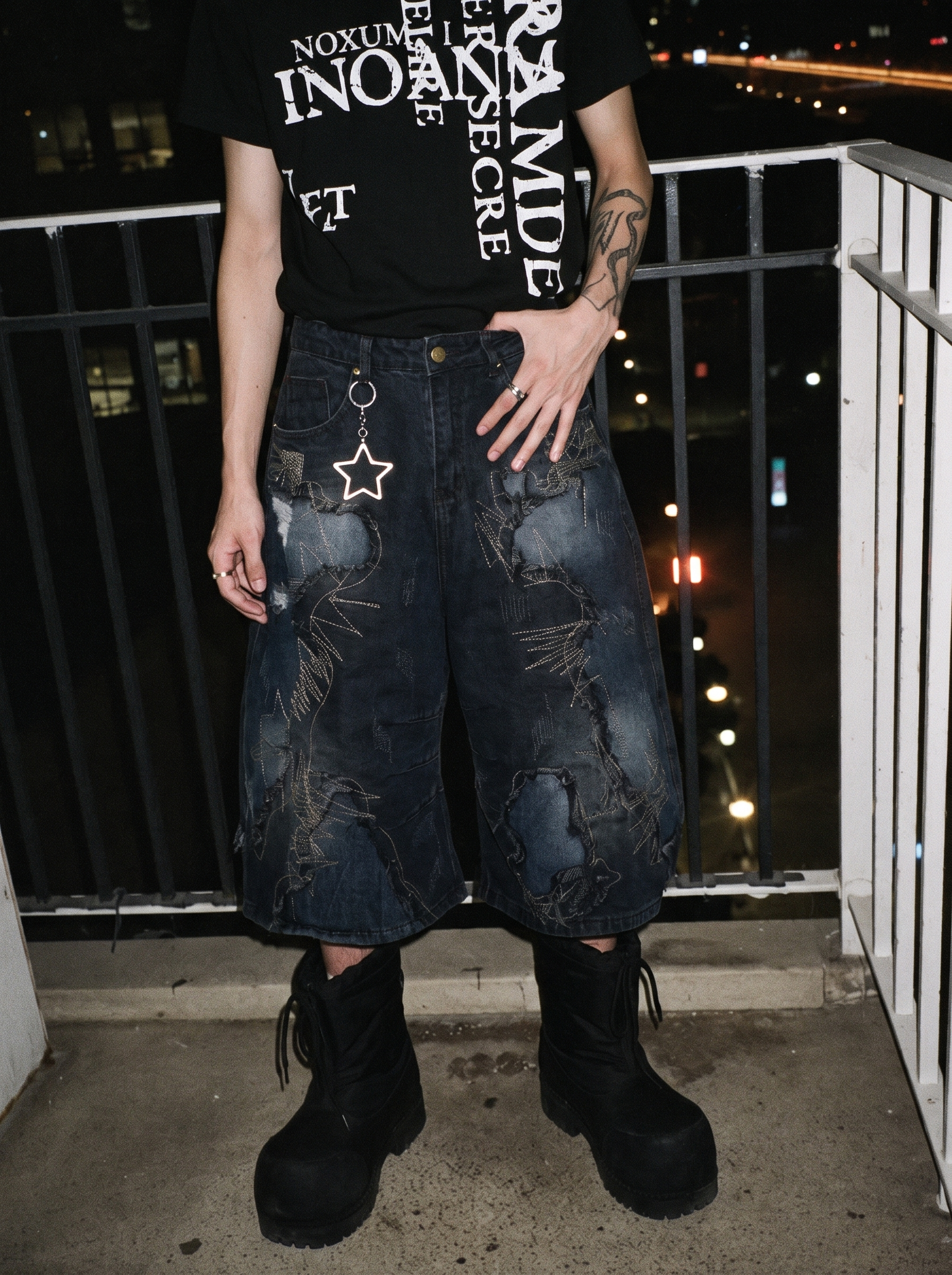QS877B denim shorts