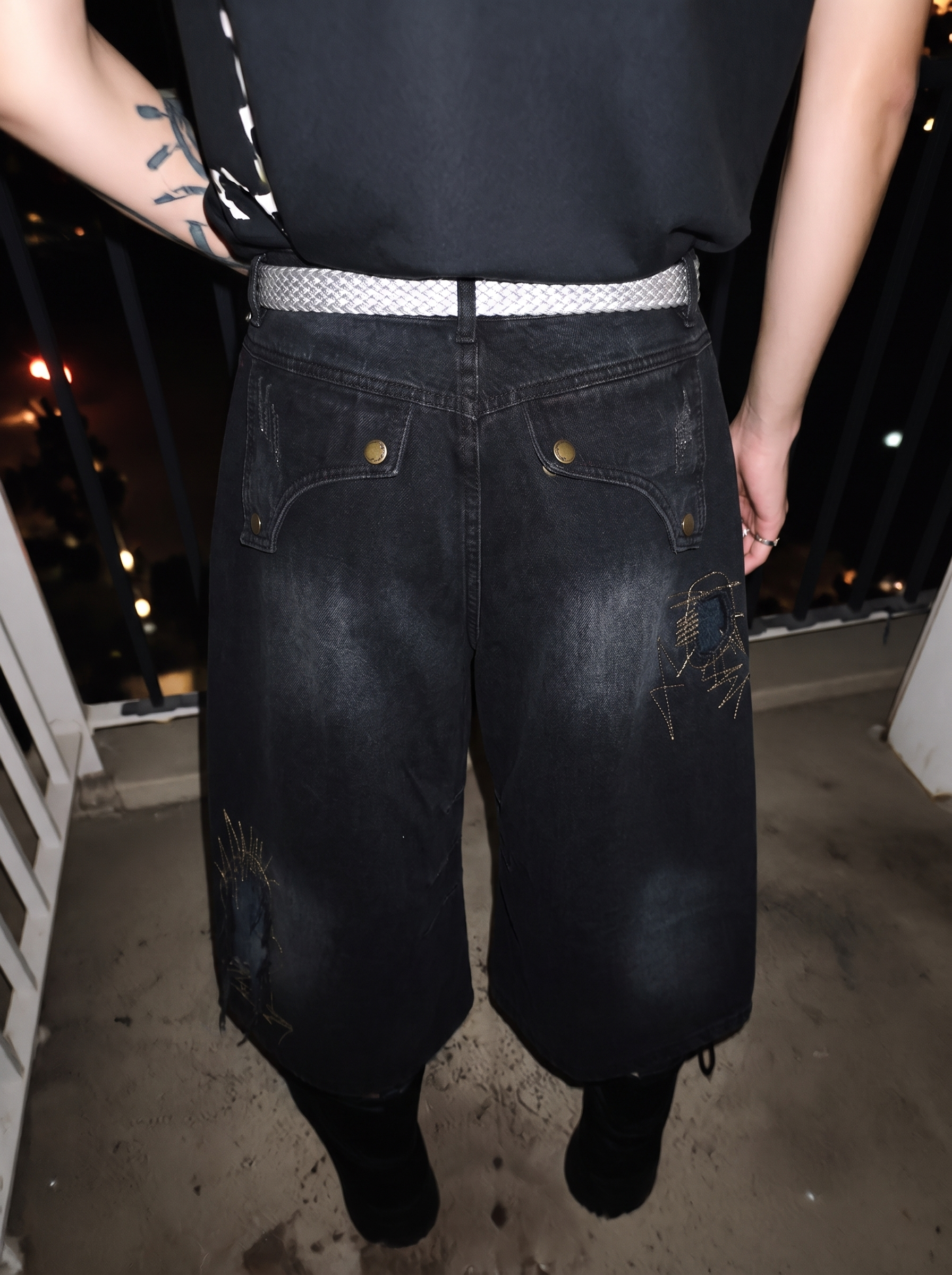 QS877B denim shorts