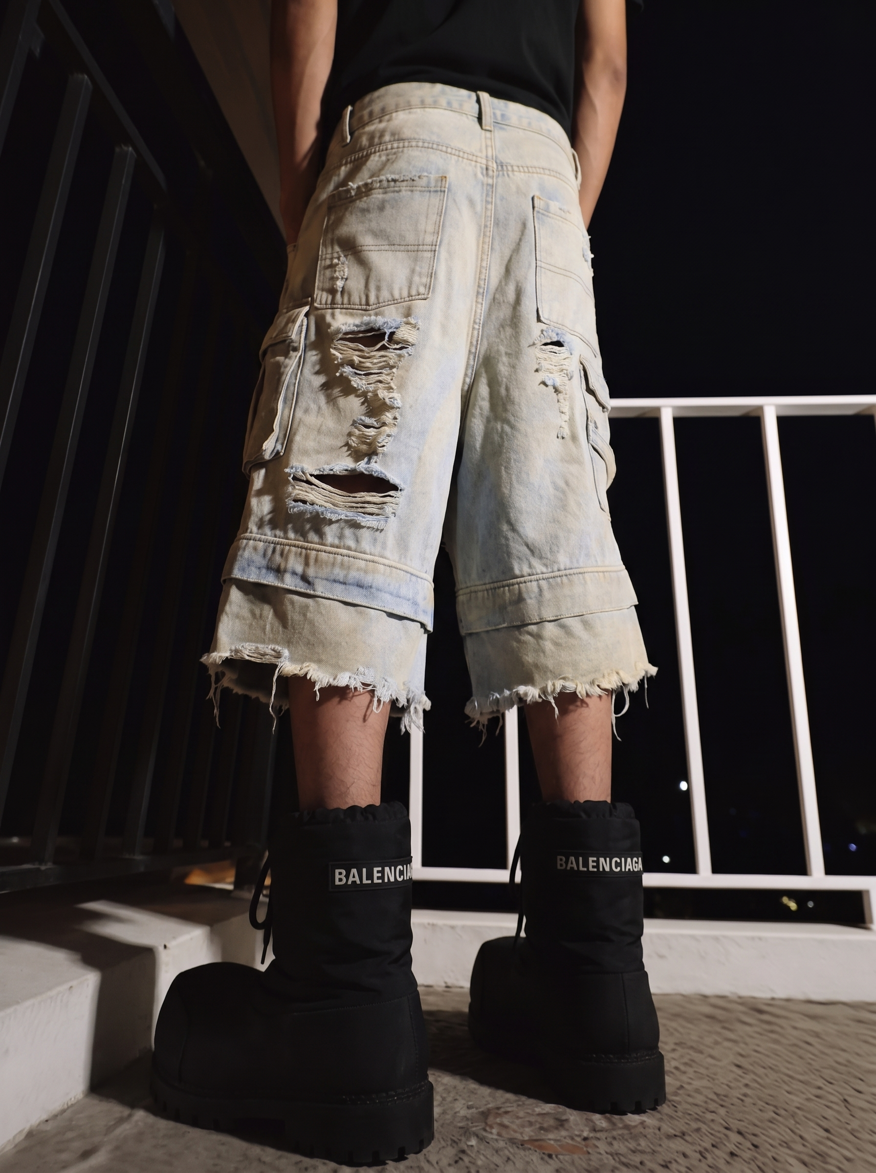 QS878B double waist shorts