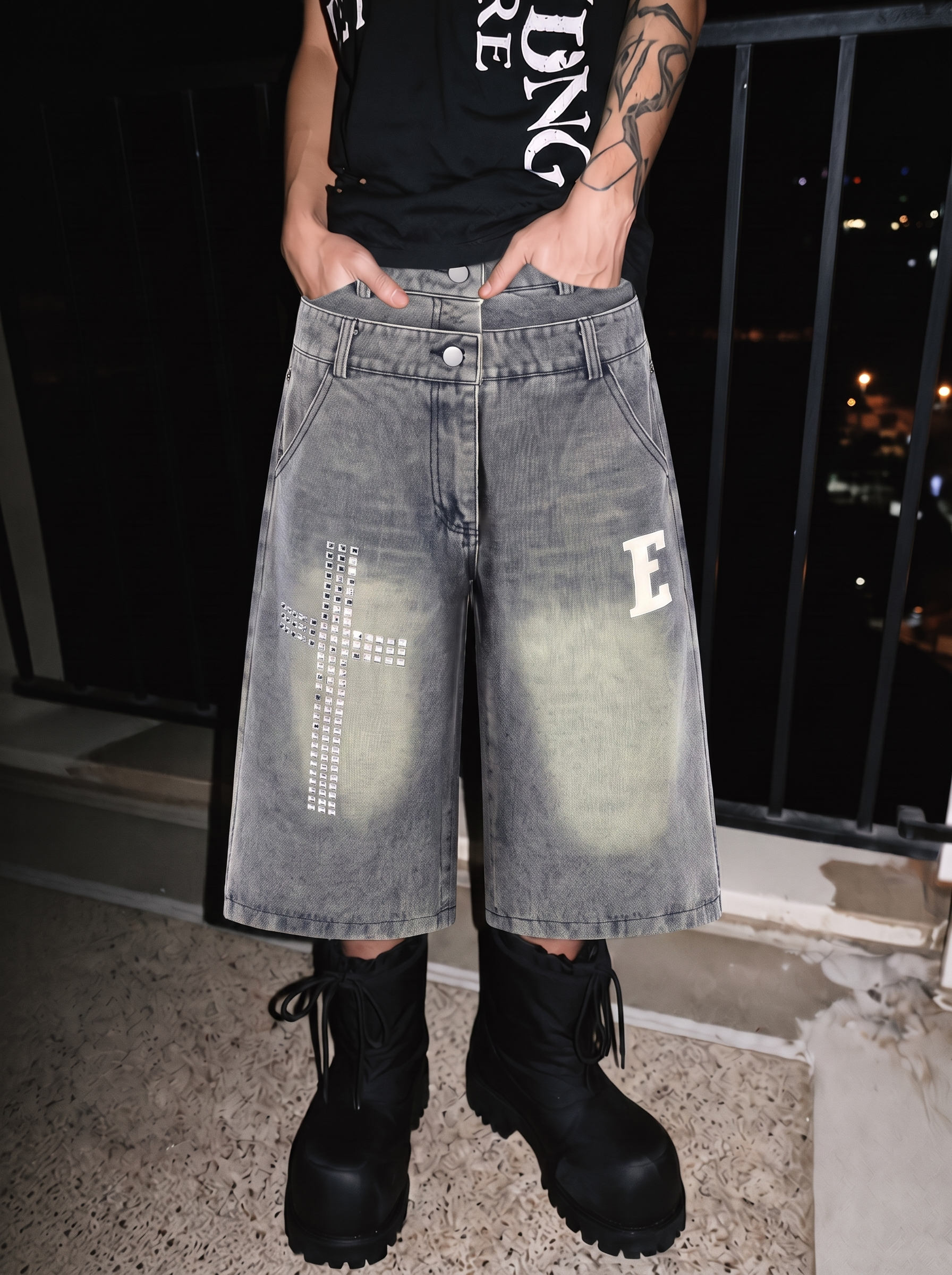 QS880B denim shorts
