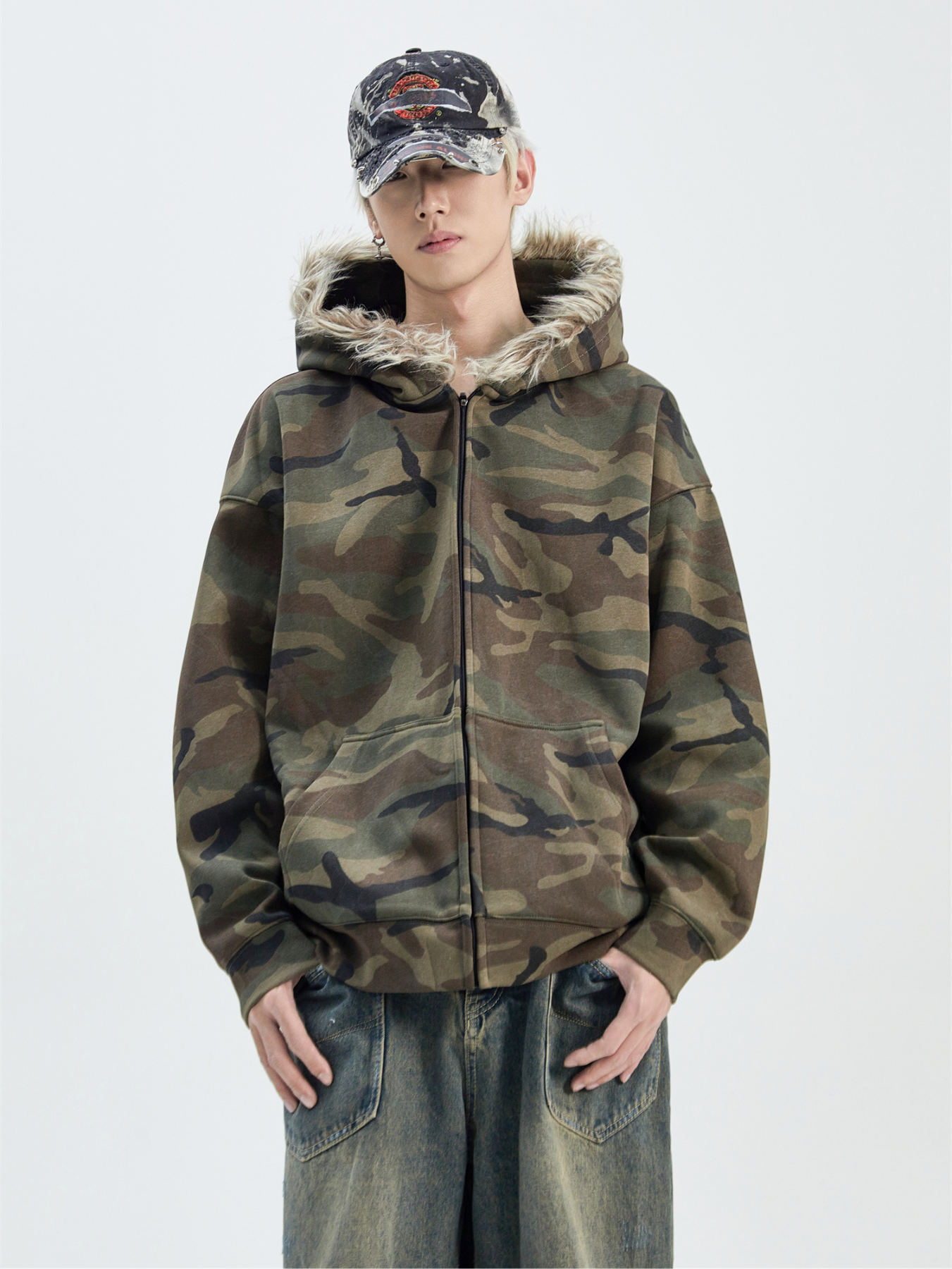 QS313B camouflage hoodie