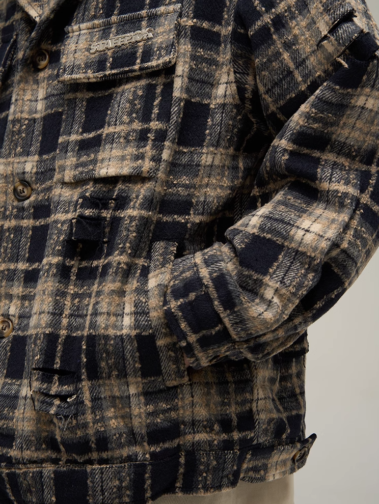 QS073A check shirts jacket