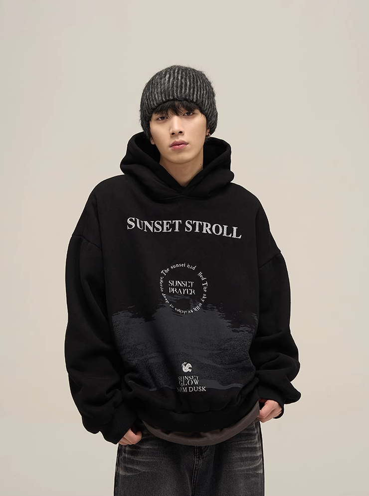 QS143A "SUNSET STROLL" hoodie