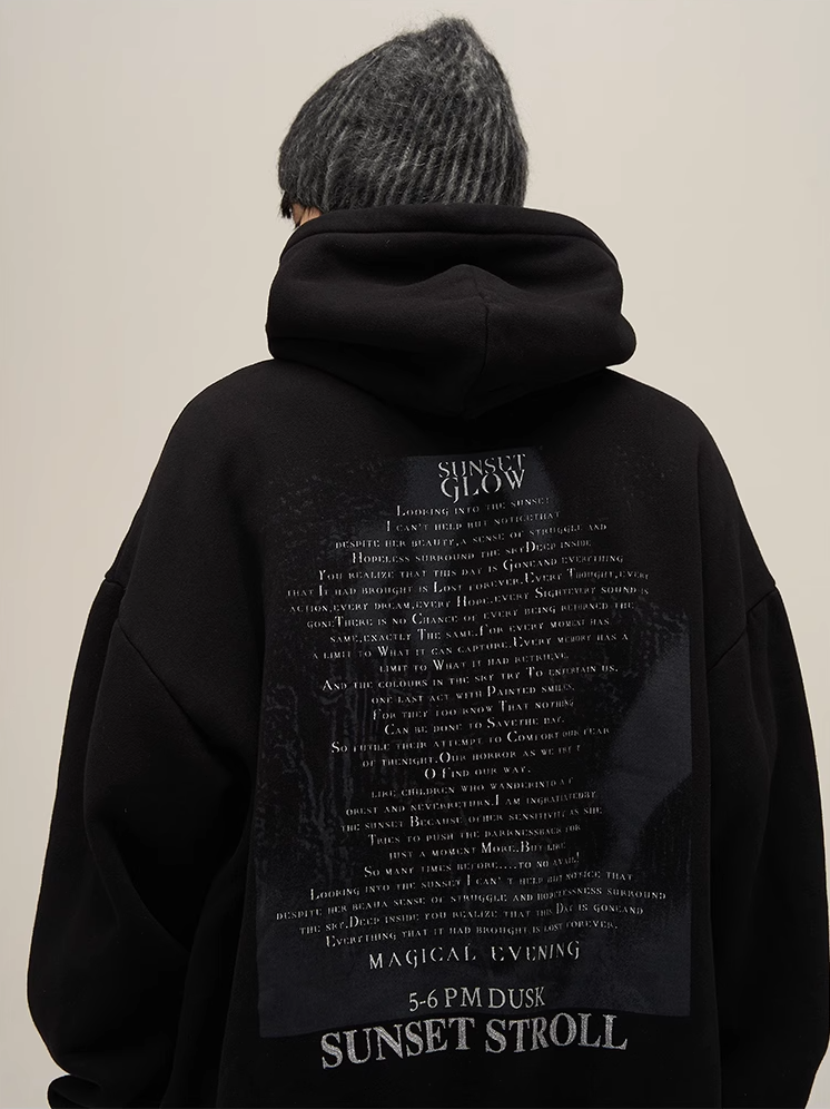 QS143A "SUNSET STROLL" hoodie