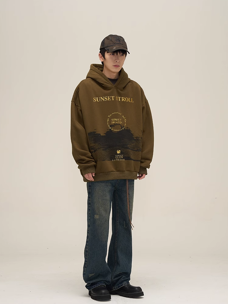 QS143A "SUNSET STROLL" hoodie