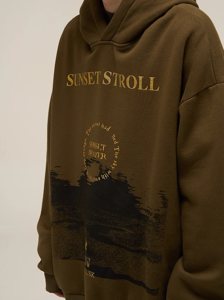 QS143A "SUNSET STROLL" hoodie