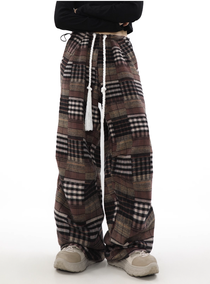 QS209A retro check pants