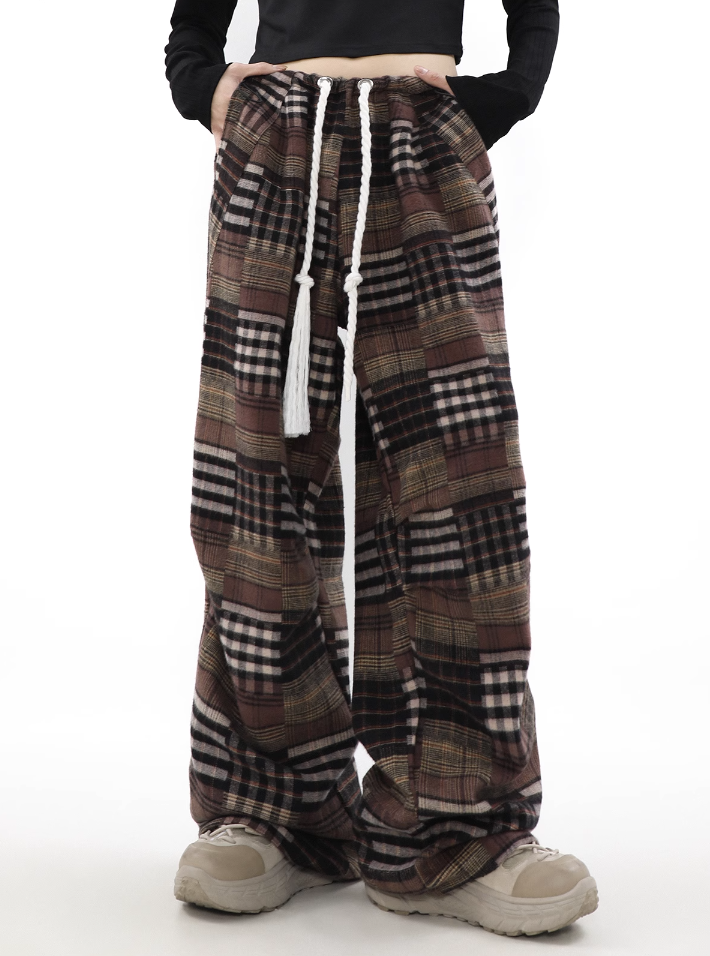 QS209A retro check pants