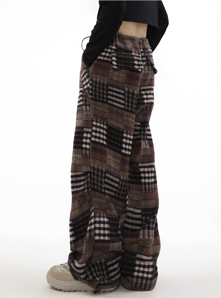 QS209A retro check pants