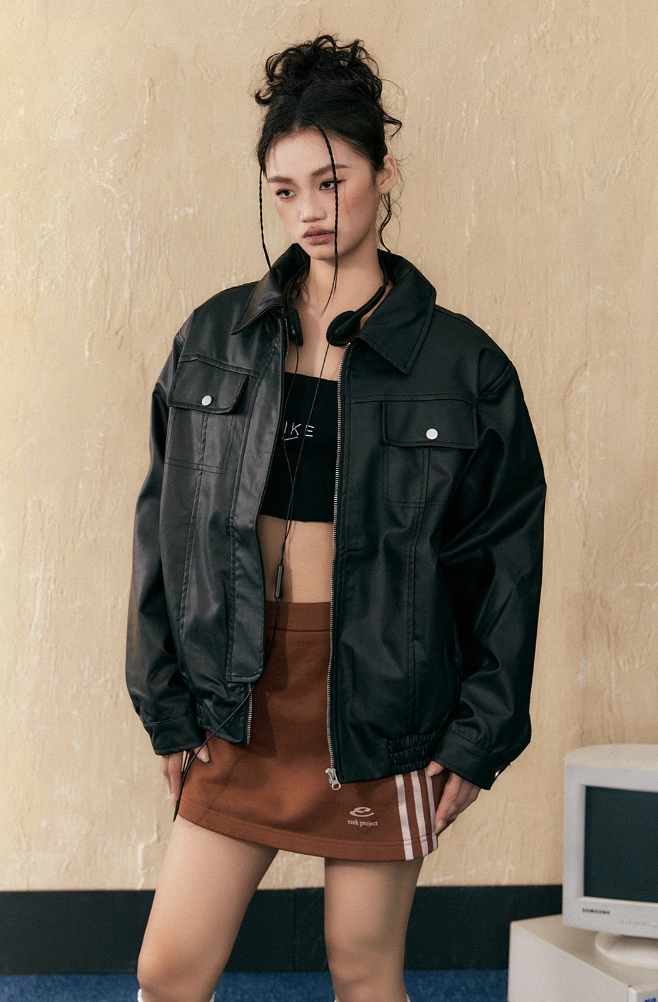 QS327A leather jacket