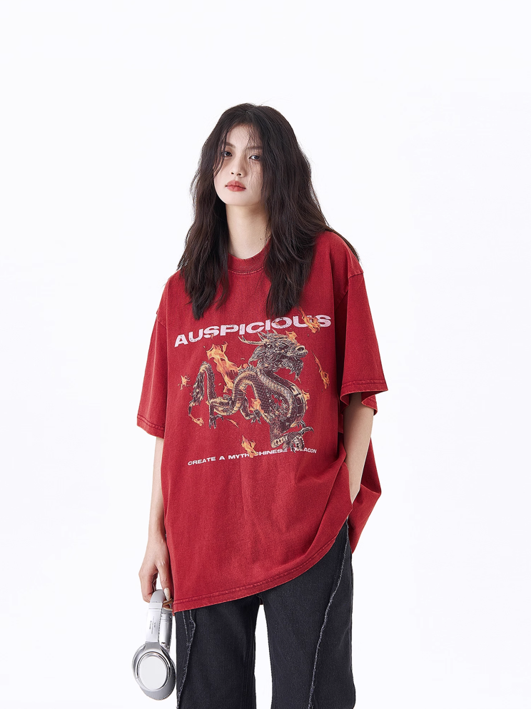 QS553A wash print tee