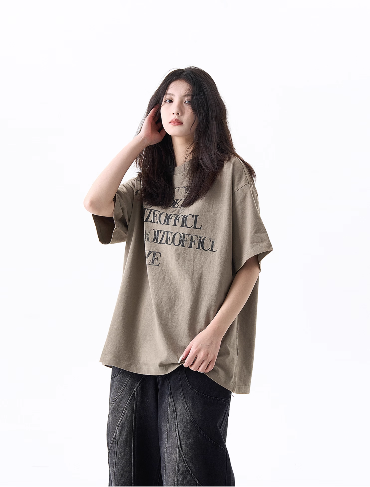 QS570A letter print tee