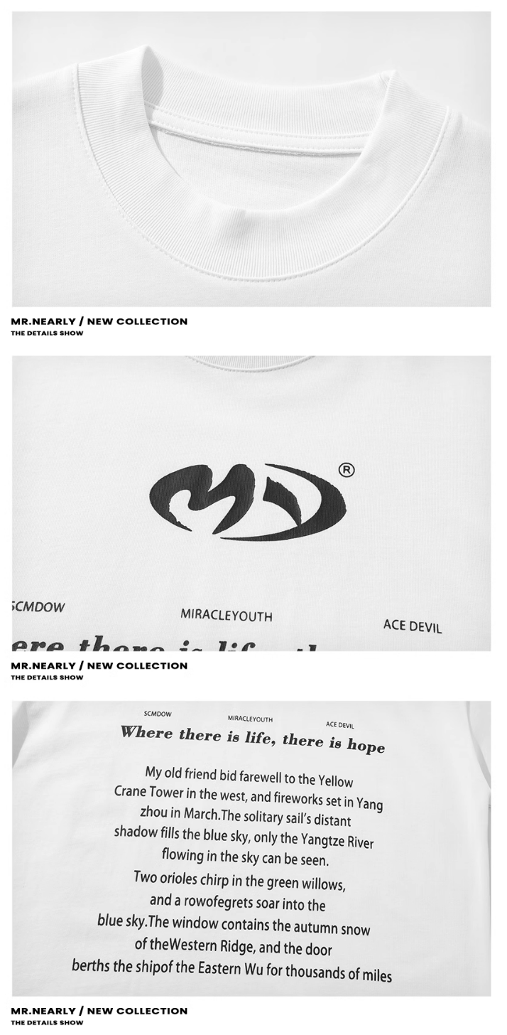 QS612A letter print tee