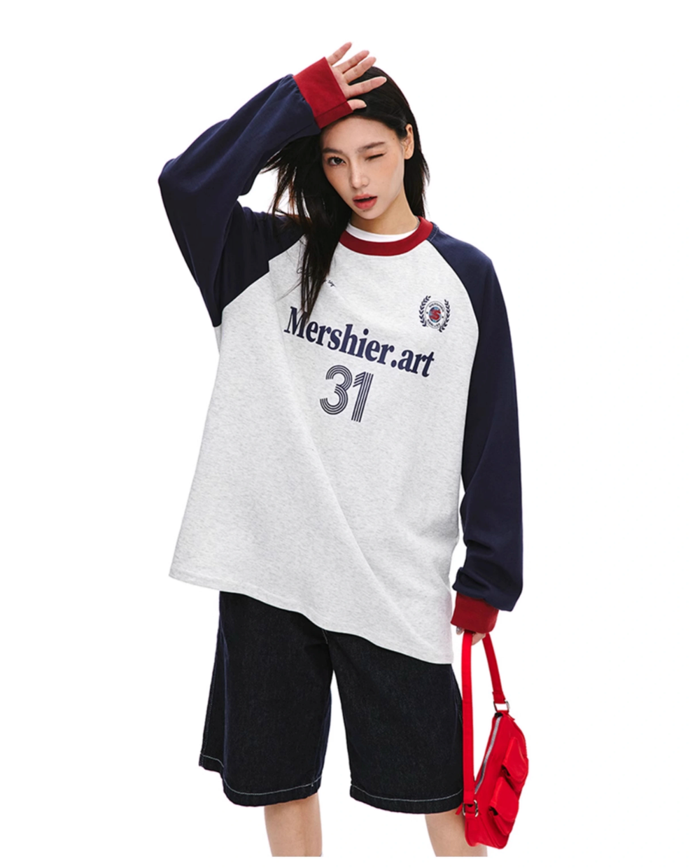 QS824A raglan L/S tee