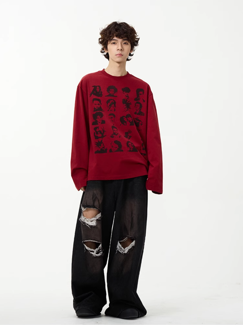 QS828A print L/S tee