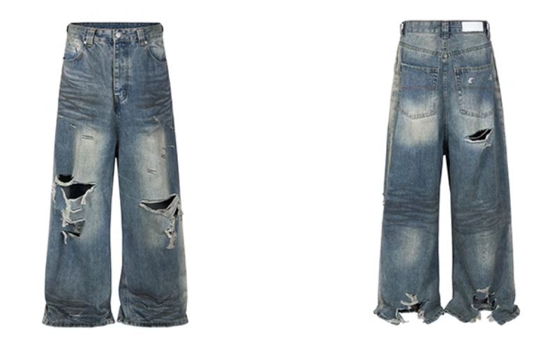 QS013B damage denim