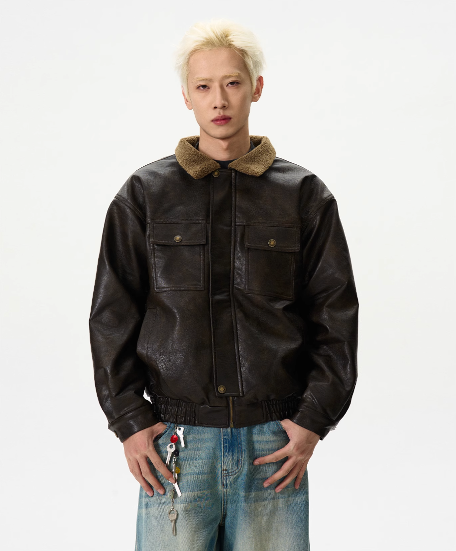 QS222B leather jacket