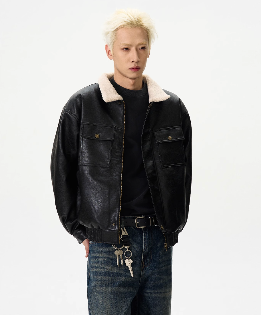 QS222B leather jacket