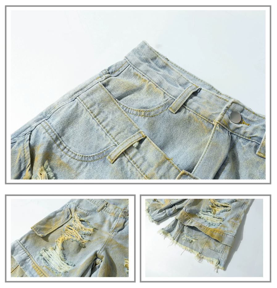QS878B double waist shorts