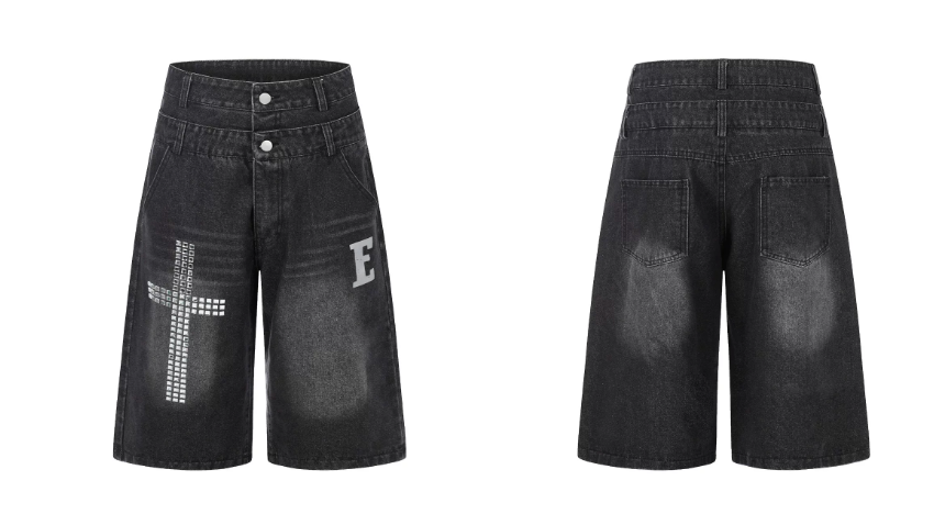 QS879B denim shorts