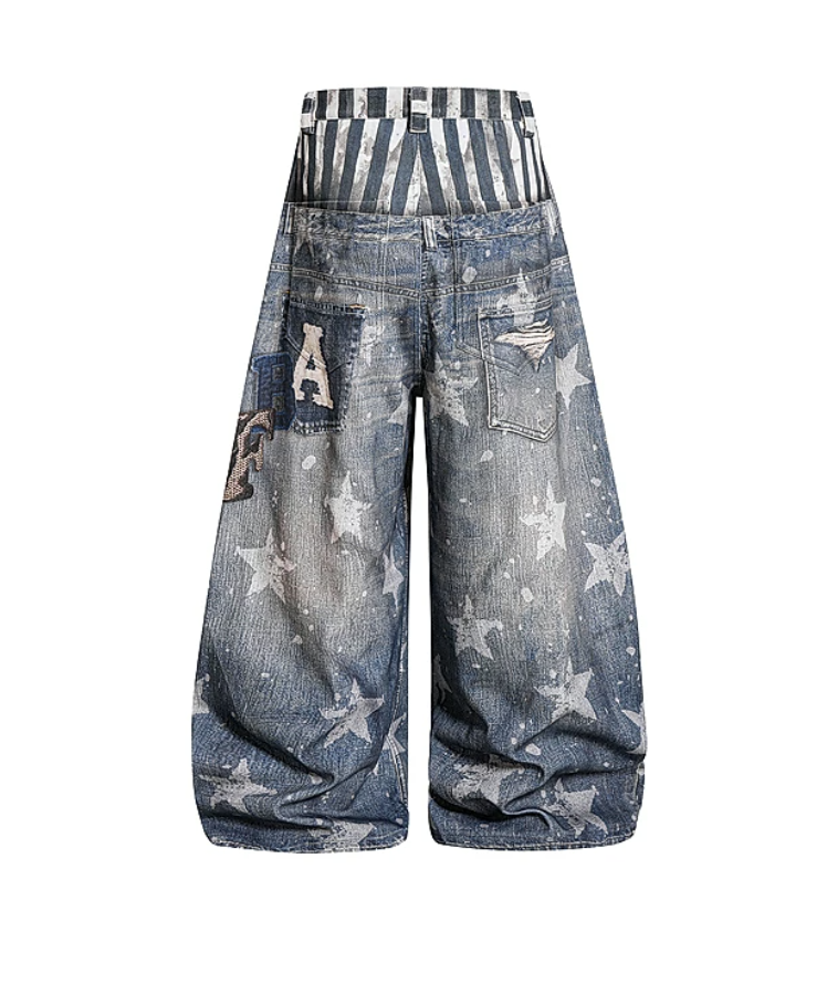 QS891B print denim