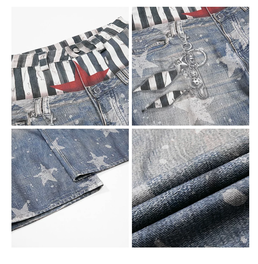 QS891B print denim