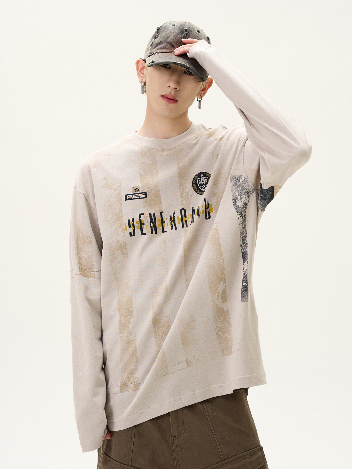 QS893A print L/S tee