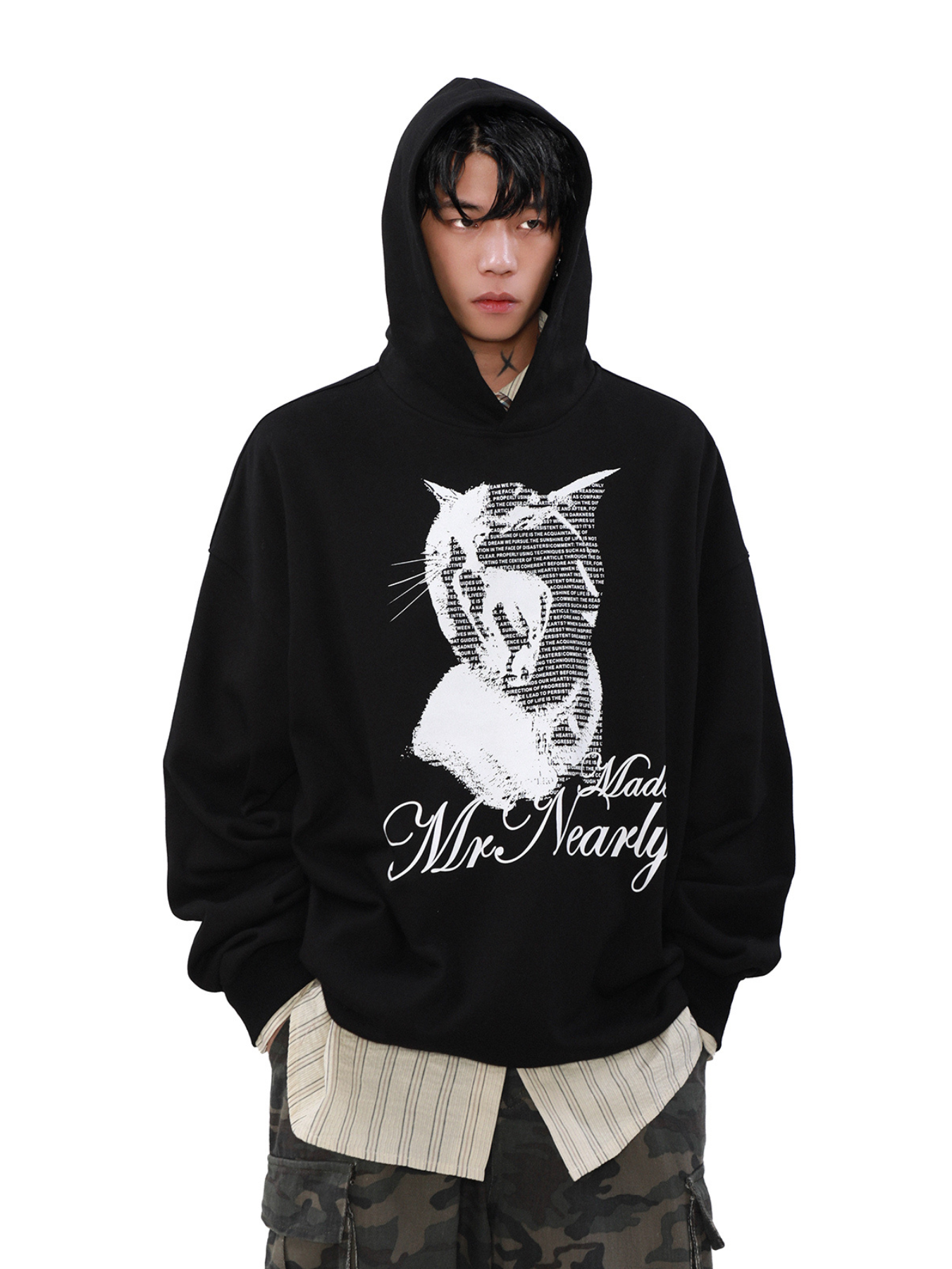 QS872A print hoodie