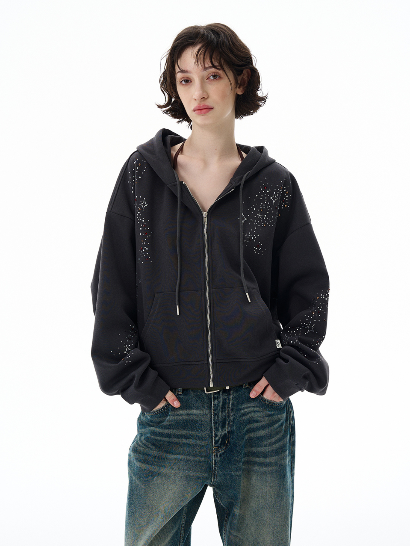 QS607B zip hoodie