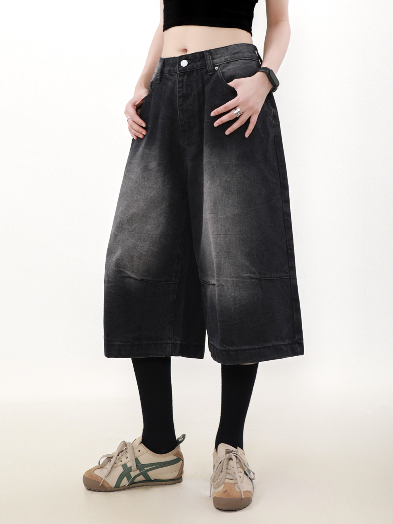 QS671A baggy short denim