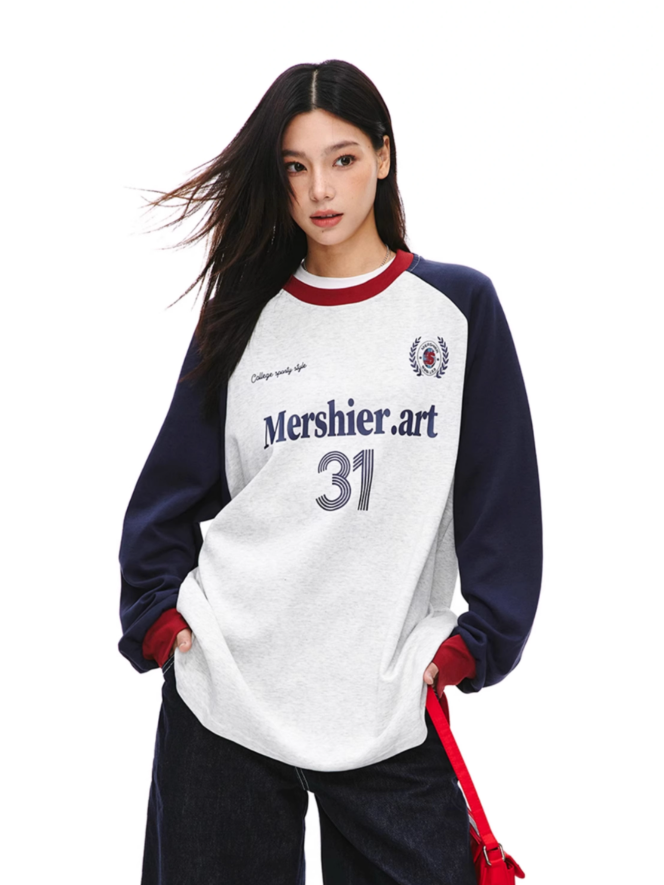 QS824A raglan L/S tee